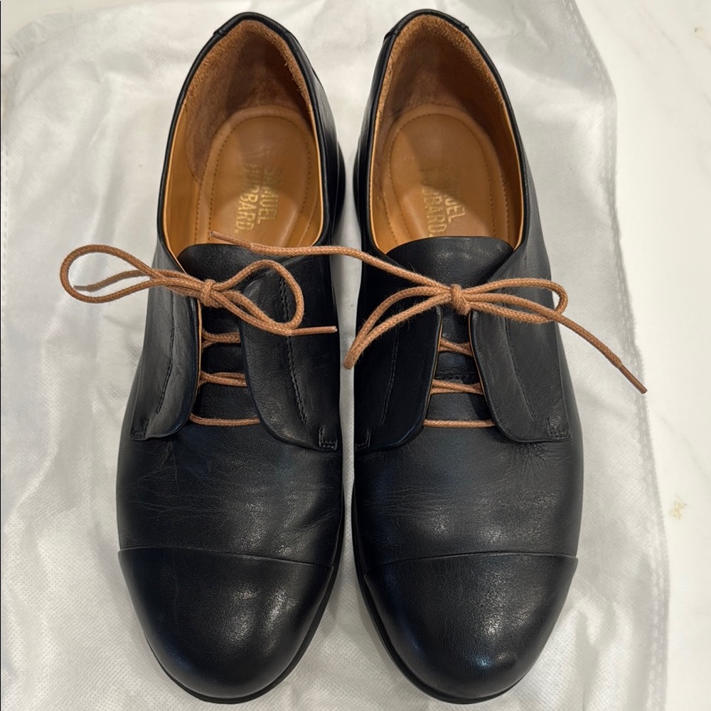 Samuel Hubbard Freedom Stroll Black Oxford Barley Worn Sz 8